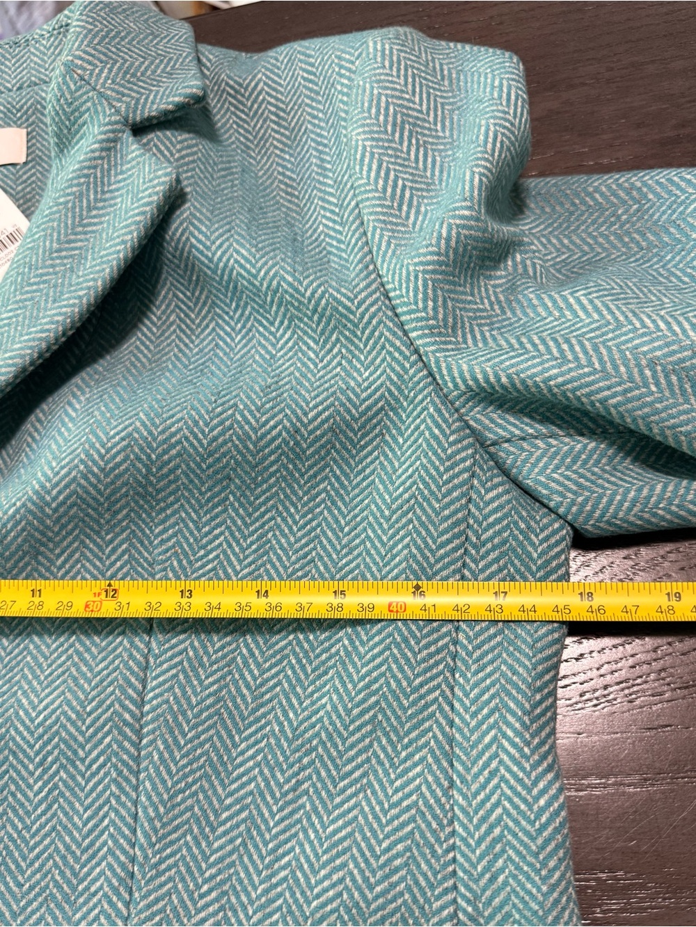 LOFT Sport Turquoise One Button Wool Blend Blazer Size 2 - Picture 5 of 9